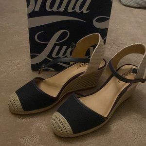 Lucky brand new tags navy blue mule